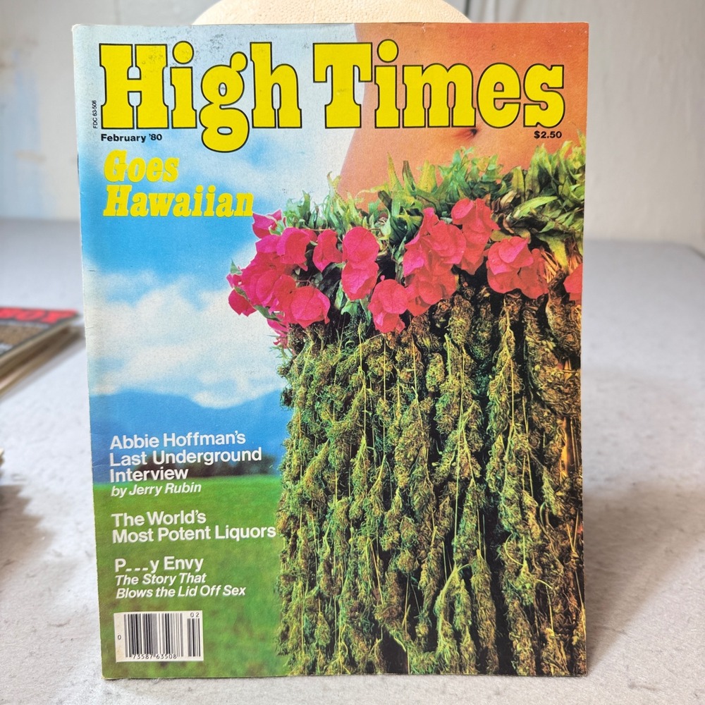 High Times Magazine Feb 1980 Abbie Hoffman Interview Hawaiian Good Vintage Issue